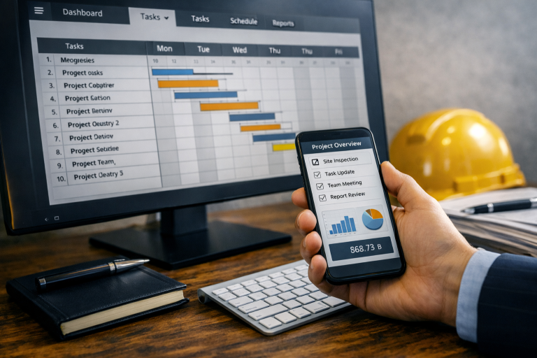 Solutions logicielles pour artisans du BTP – gestion, planification, facturation et suivi de chantiers.